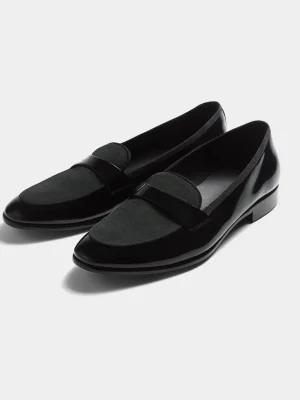 The Black Tux Shoes*Black Grosgrain Loafers