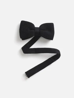 The Black Tux Neckwear*Black Knit Bow Tie