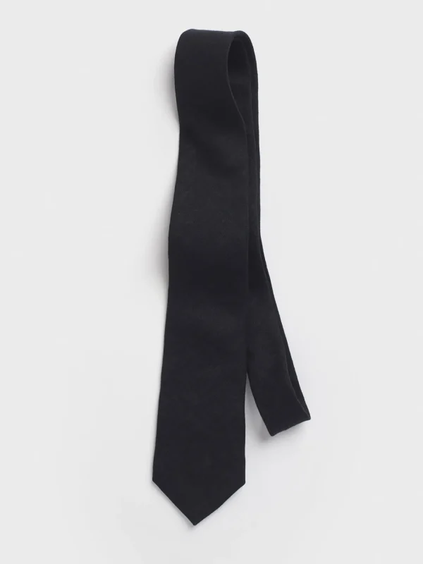 The Black Tux Neckwear*Black Linen Necktie