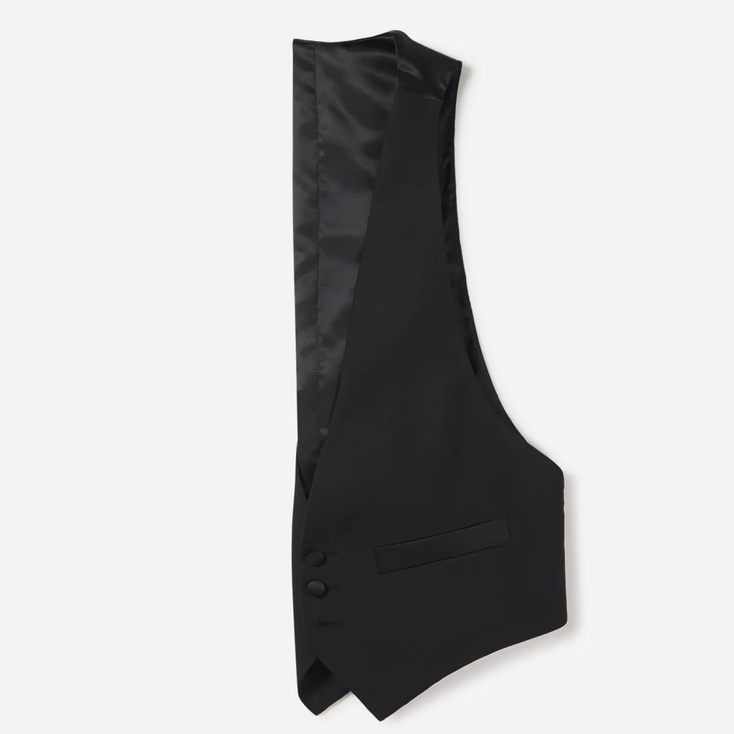The Black Tux Vests*Black Low Cut Tuxedo Vest