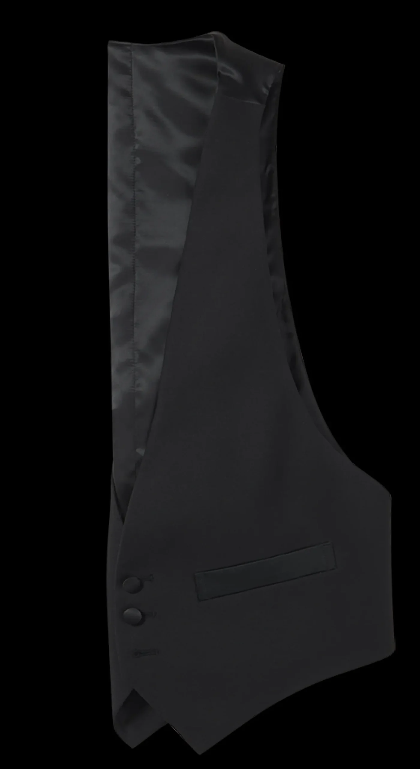 The Black Tux Vests*Black Low Cut Tuxedo Vest