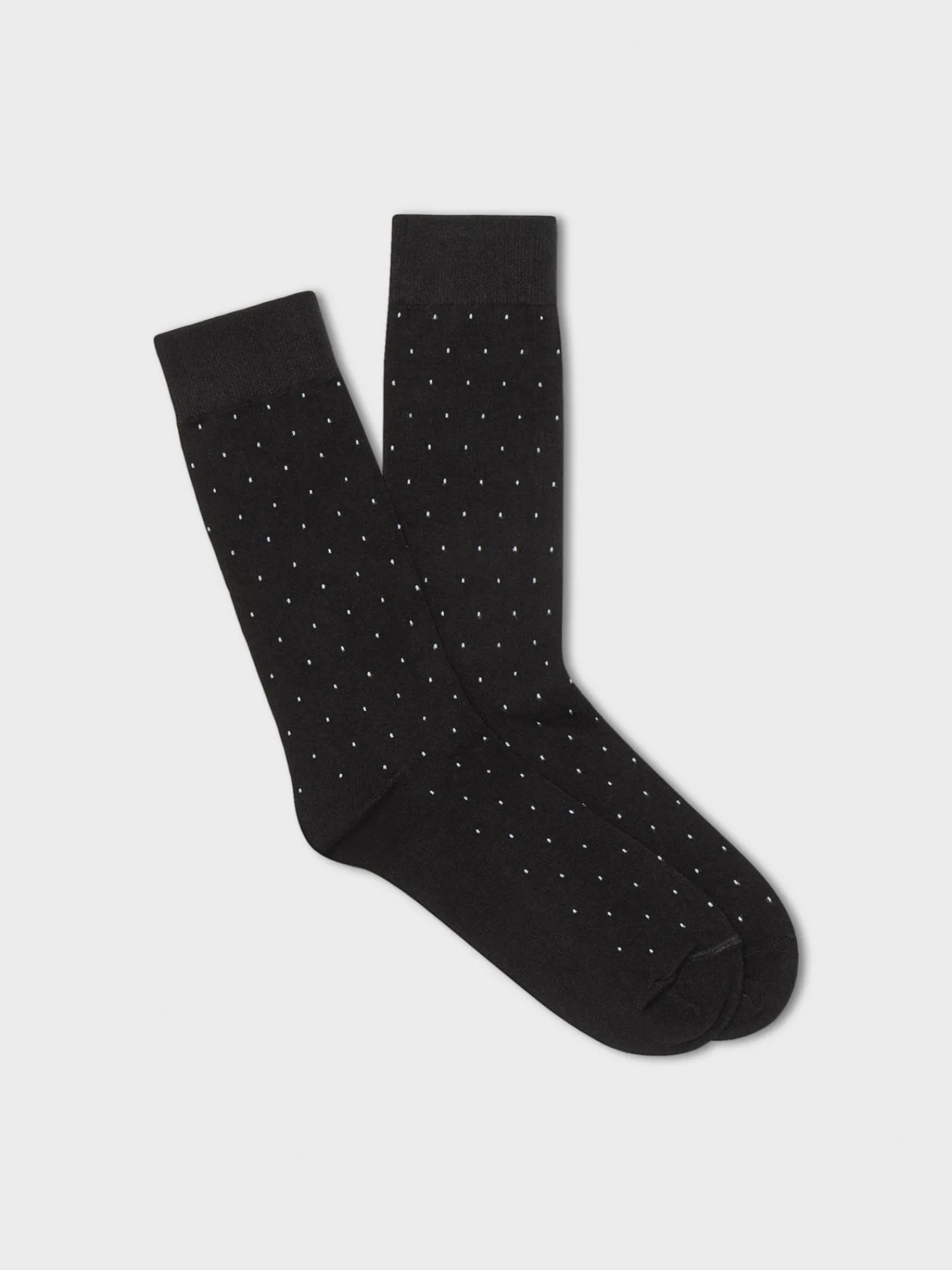 The Black Tux Accessories | Shoes*Black Pindot Dress Sock