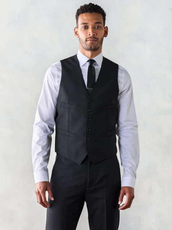 The Black Tux Vests*Black Suit Vest