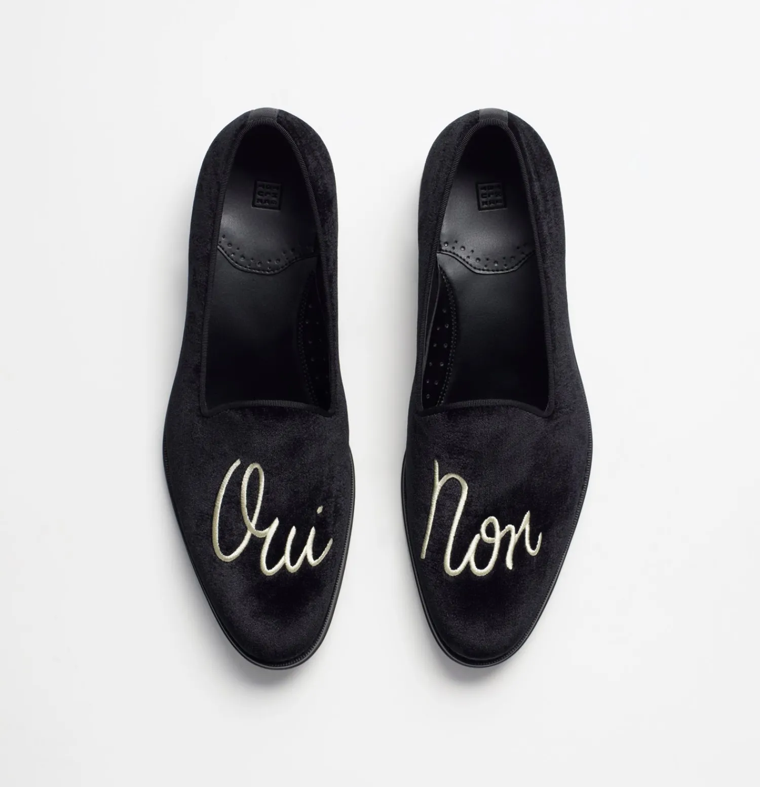 The Black Tux Shoes*Decisions Black Velvet Loafers