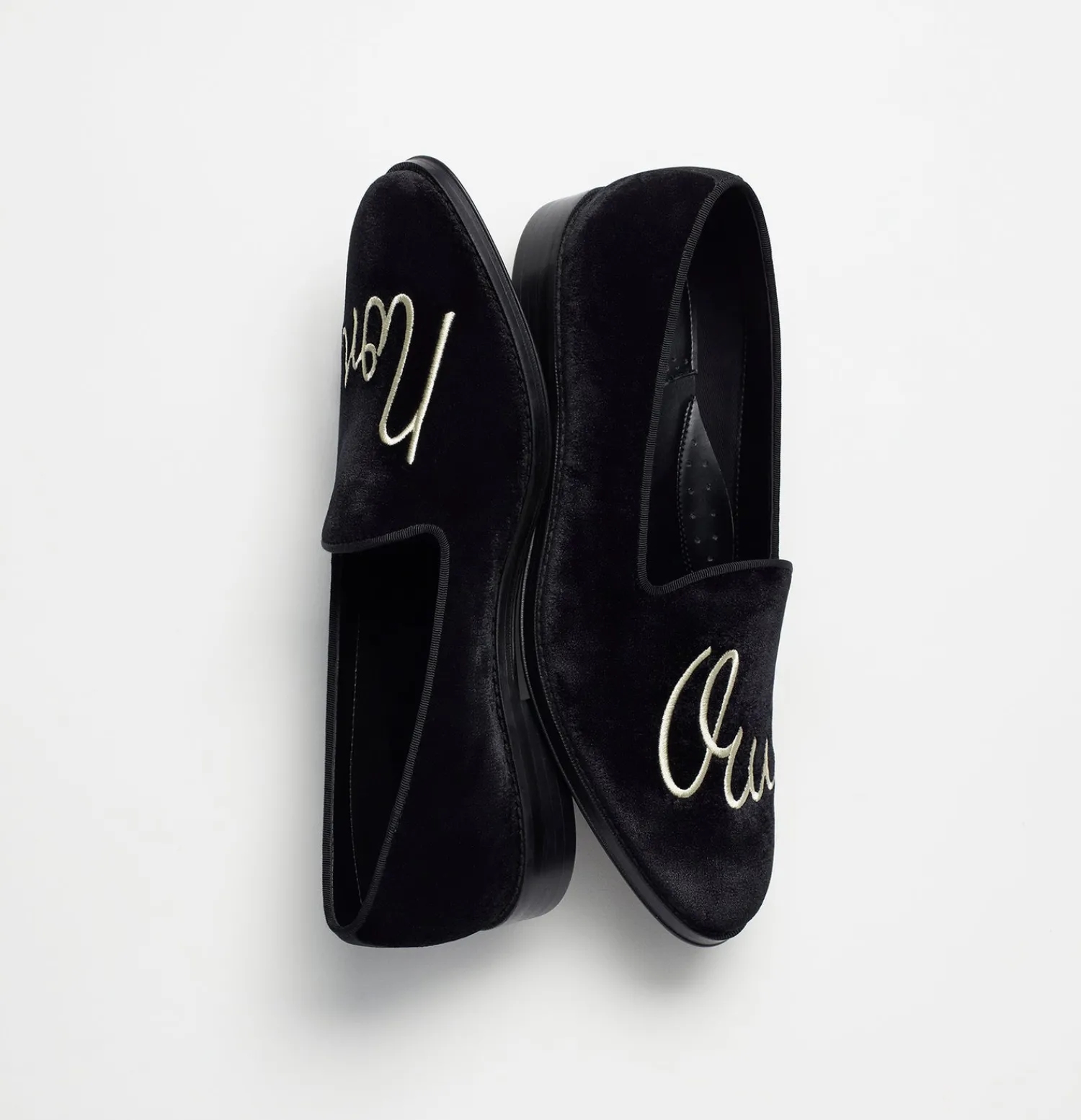 The Black Tux Shoes*Decisions Black Velvet Loafers