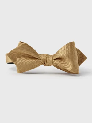 The Black Tux Neckwear*Gold Silk Diamond Bow Tie