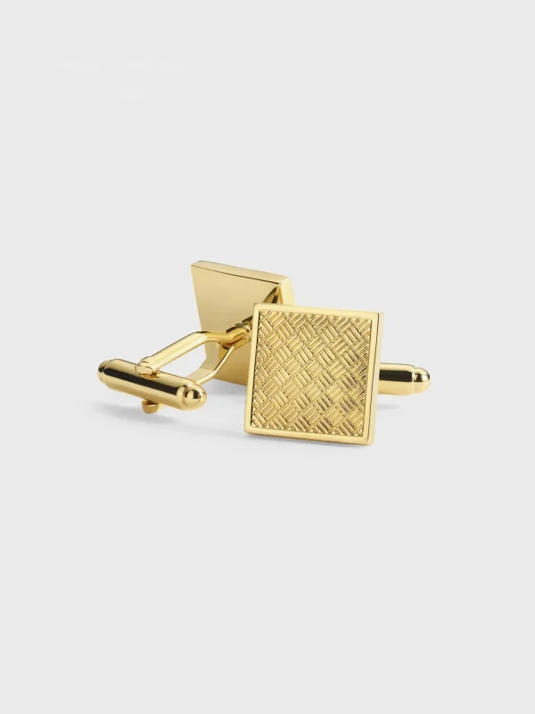 The Black Tux Accessories | Cufflinks & Studs*Gold Texture Cufflinks