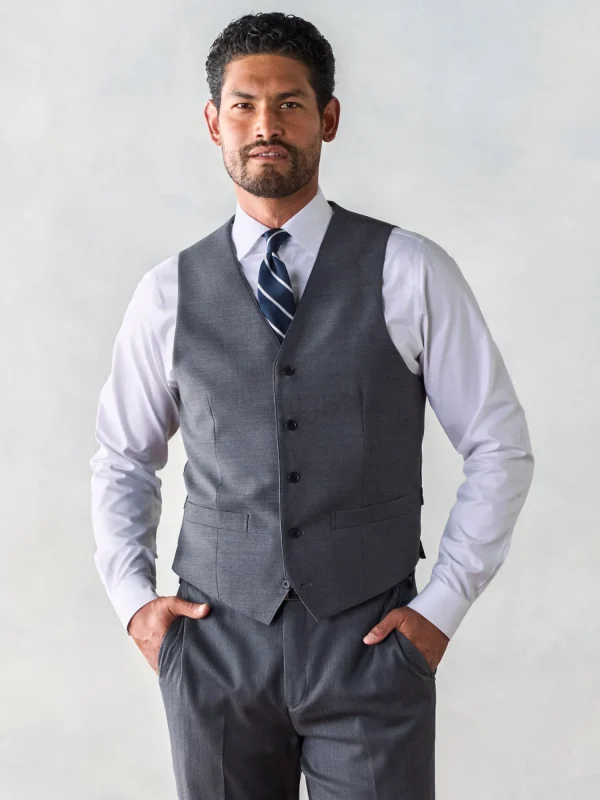 The Black Tux Vests*Grey Suit Vest