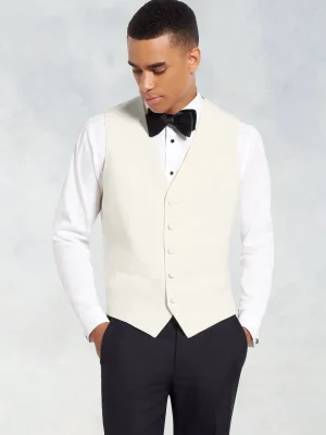 The Black Tux Vests*Ivory Tuxedo Vest
