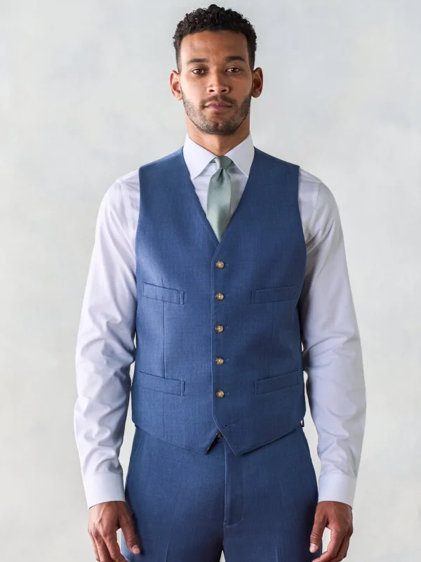 The Black Tux Vests*Light Blue Suit Vest