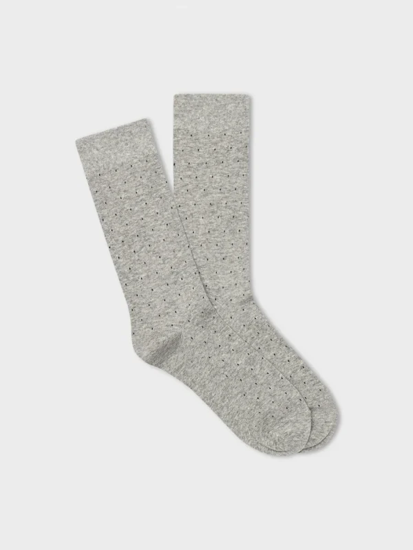 The Black Tux Shoes | Accessories*Light Grey Pindot Dress Sock