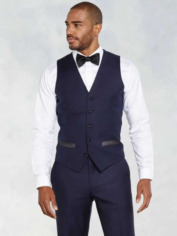 The Black Tux Vests*Midnight Blue Tuxedo Vest