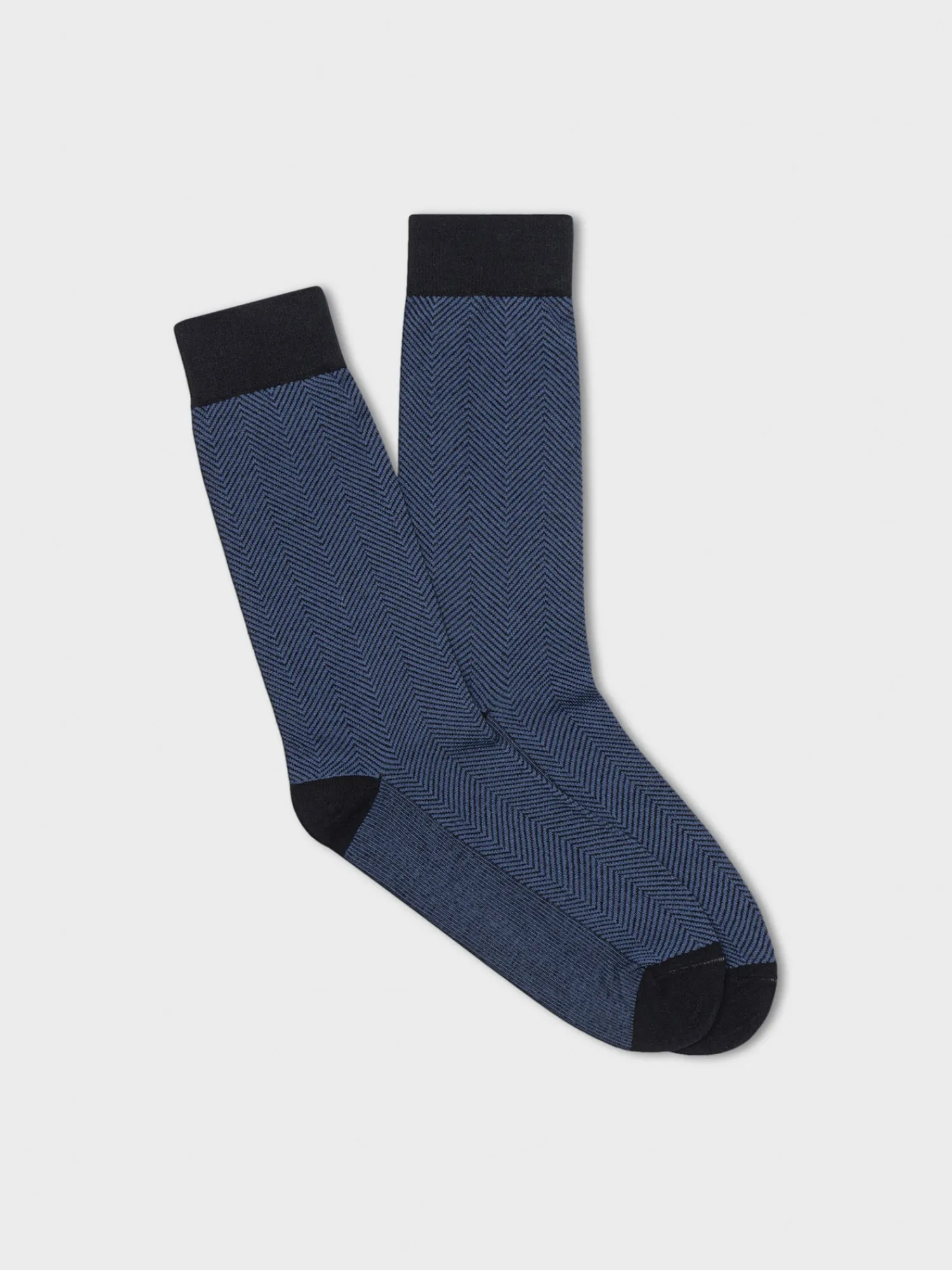 The Black Tux Shoes | Accessories*Navy Herringbone Dress Sock