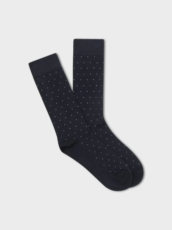 The Black Tux Shoes | Accessories*Navy Pindot Dress Sock
