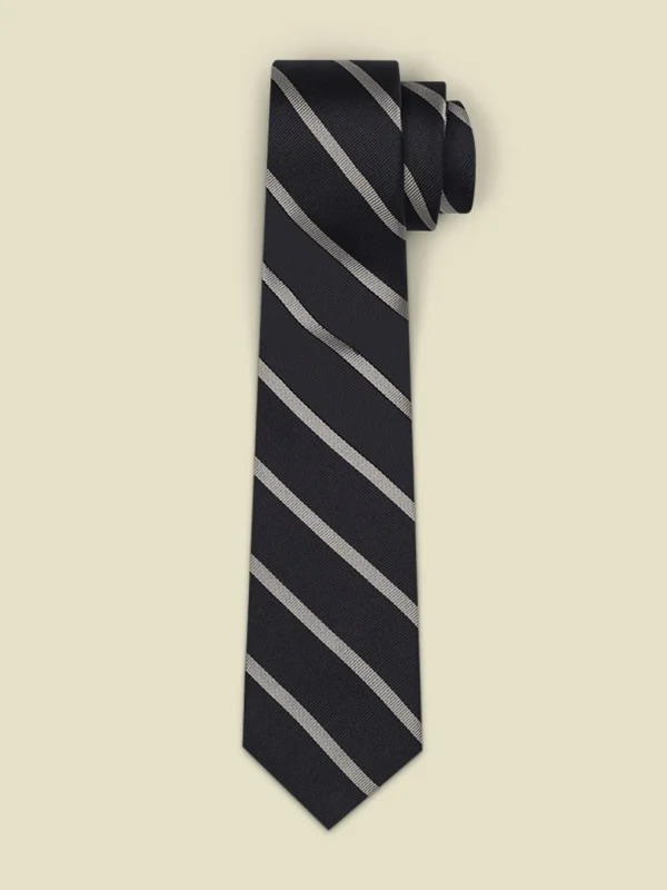 The Black Tux Neckwear*Navy Stripe Necktie