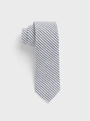 The Black Tux Neckwear*Navy/White Seersucker Necktie