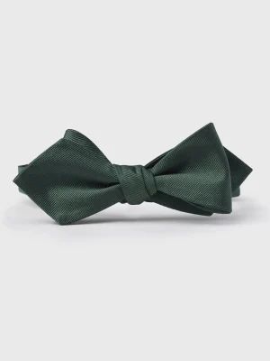 The Black Tux Neckwear*Olive Silk Diamond Bow Tie