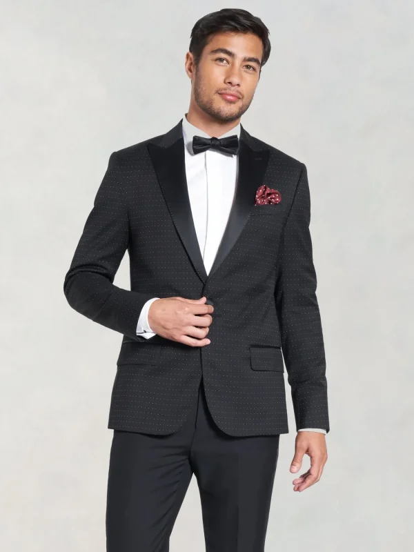 The Black Tux Suits & Tuxedos | Suits & Tuxedos*Onyx Dot Peak Lapel Jacket Tuxedo