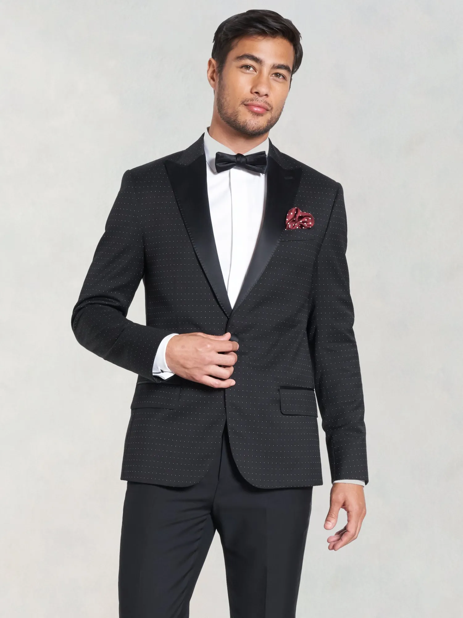 The Black Tux Suits & Tuxedos | Suits & Tuxedos*Onyx Dot Peak Lapel Jacket Tuxedo