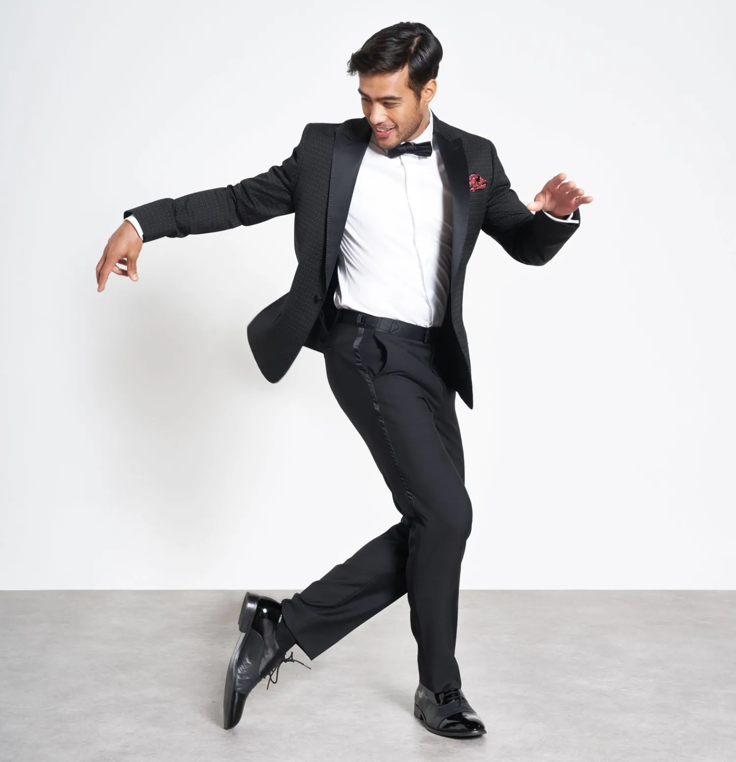 The Black Tux Suits & Tuxedos | Suits & Tuxedos*Onyx Dot Peak Lapel Jacket Tuxedo