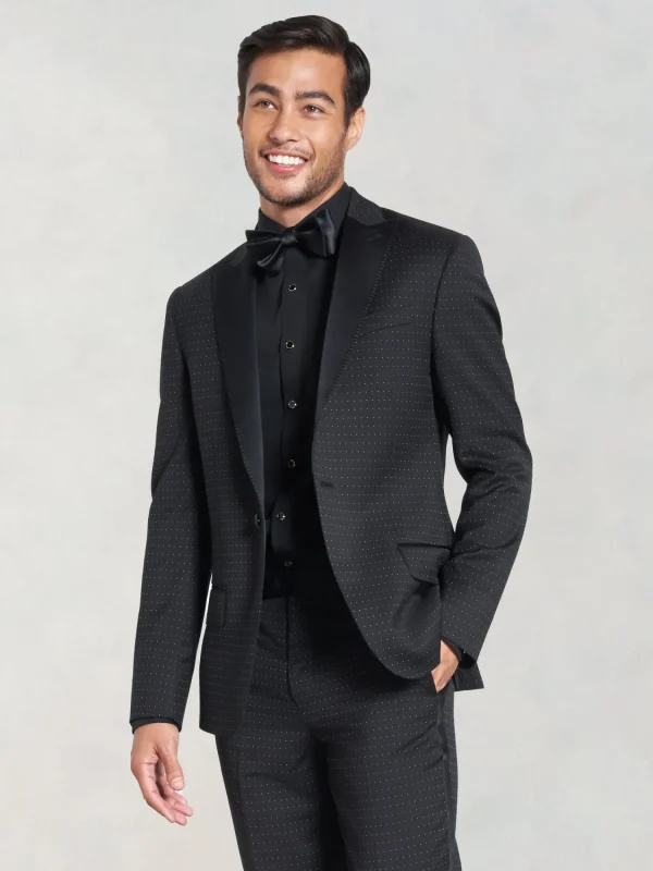 The Black Tux Suits & Tuxedos | Suits & Tuxedos*Onyx Dot Peak Lapel Tuxedo