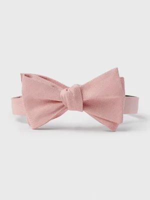 The Black Tux Neckwear*Peach Linen/Silk Bow Tie