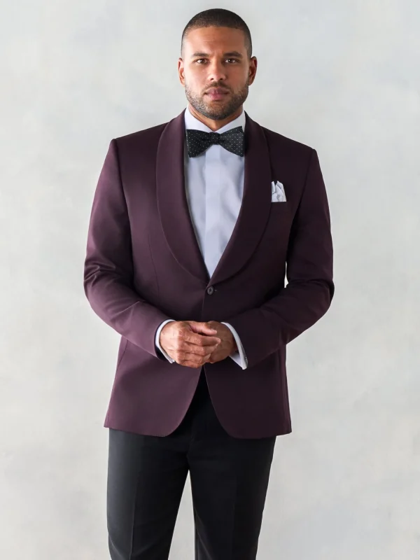 The Black Tux Suits & Tuxedos | Suits & Tuxedos*Plum Shawl Jacket Tuxedo