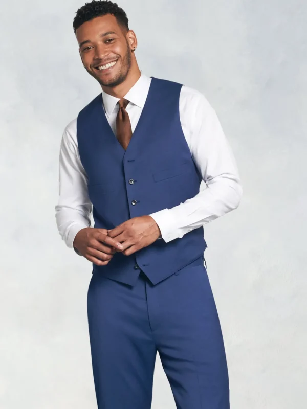 The Black Tux Vests*Royal Blue Suit Vest