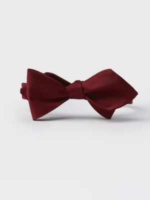 The Black Tux Neckwear*Ruby Silk Diamond Bow Tie