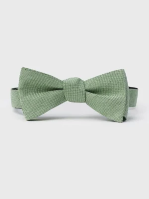 The Black Tux Neckwear*Seafoam Linen/Silk Bow Tie