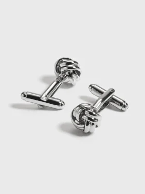 The Black Tux Accessories | Cufflinks & Studs*Silver Knot Cufflinks