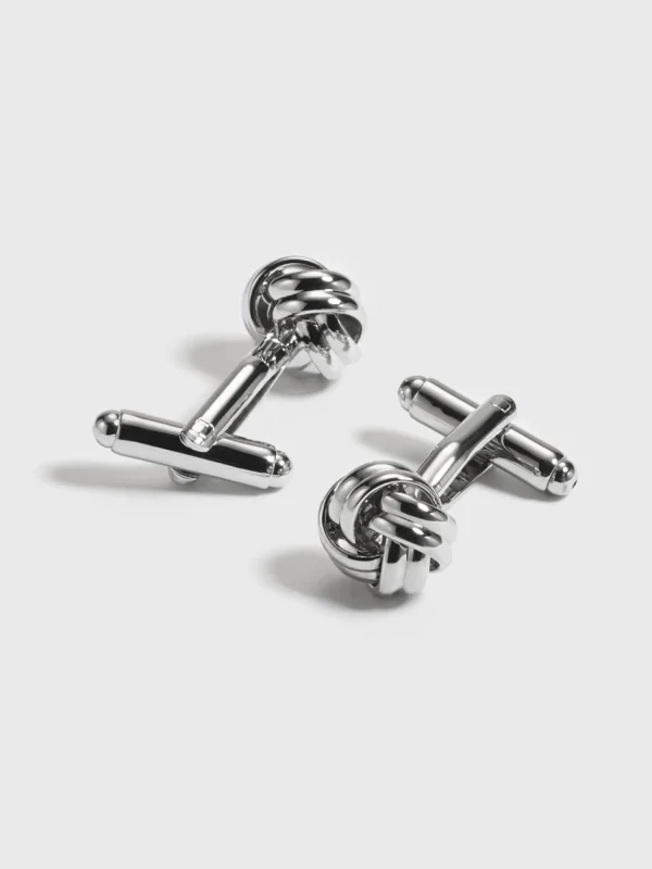 The Black Tux Accessories | Cufflinks & Studs*Silver Knot Cufflinks
