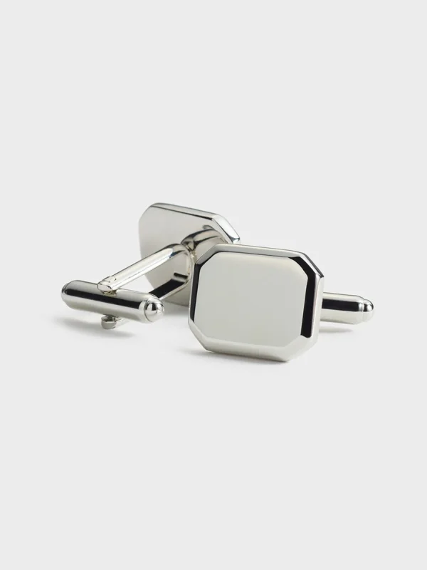 The Black Tux Accessories | Cufflinks & Studs*Silver Plaque Cufflinks