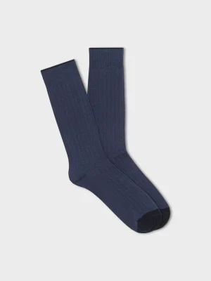 The Black Tux Accessories | Shoes*Solid Blue Dress Sock