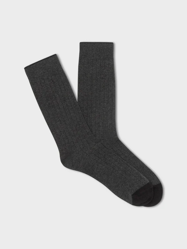 The Black Tux Shoes | Accessories*Solid Charcoal Dress Sock