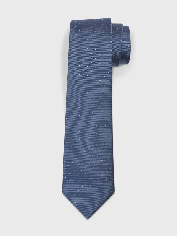 The Black Tux Neckwear*Steel Blue Pindot Necktie