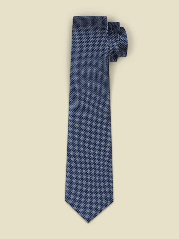 The Black Tux Neckwear*Steel Blue Textured Necktie