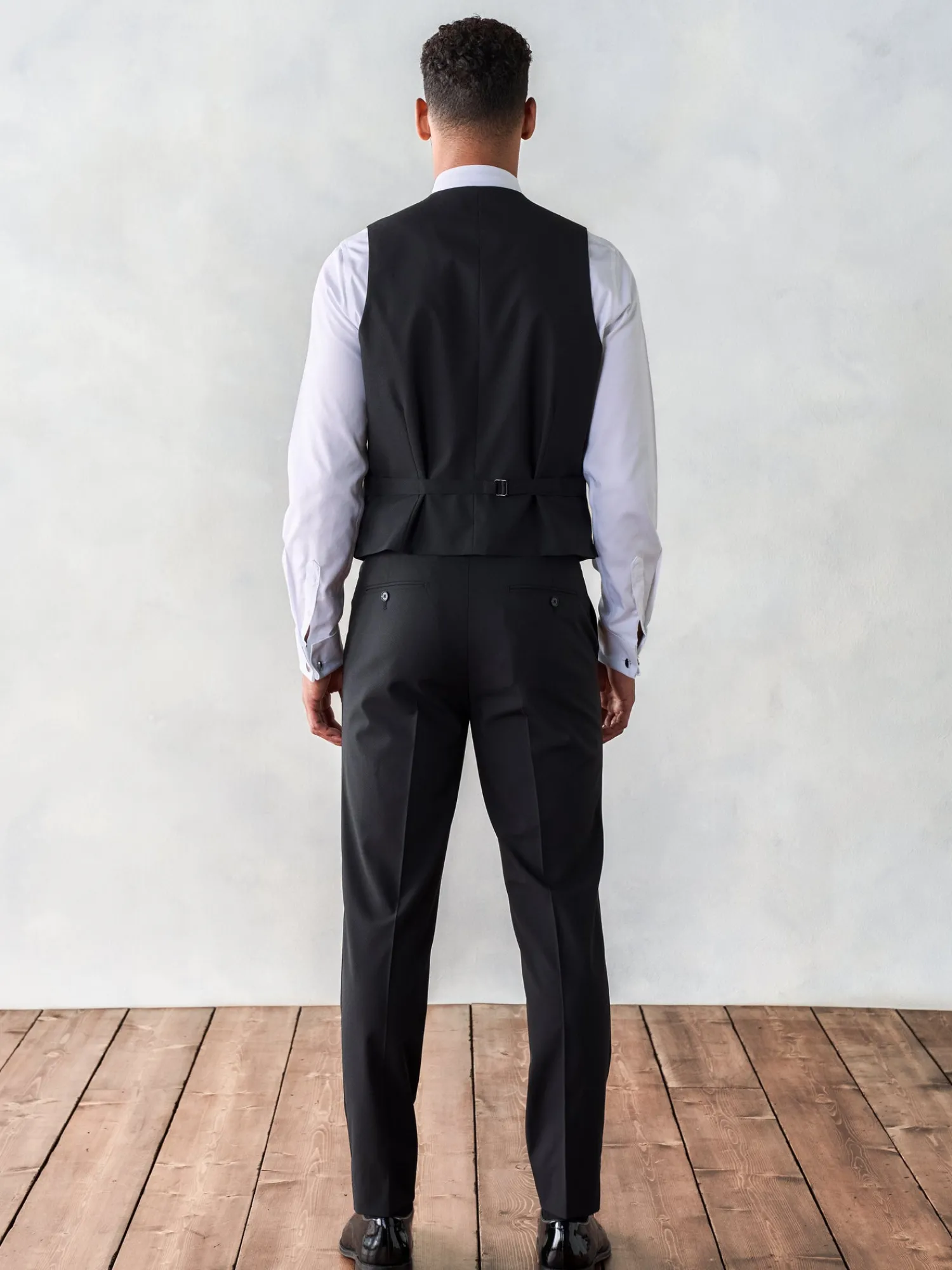 The Black Tux Vests*Stretch Wool Black Tuxedo Vest