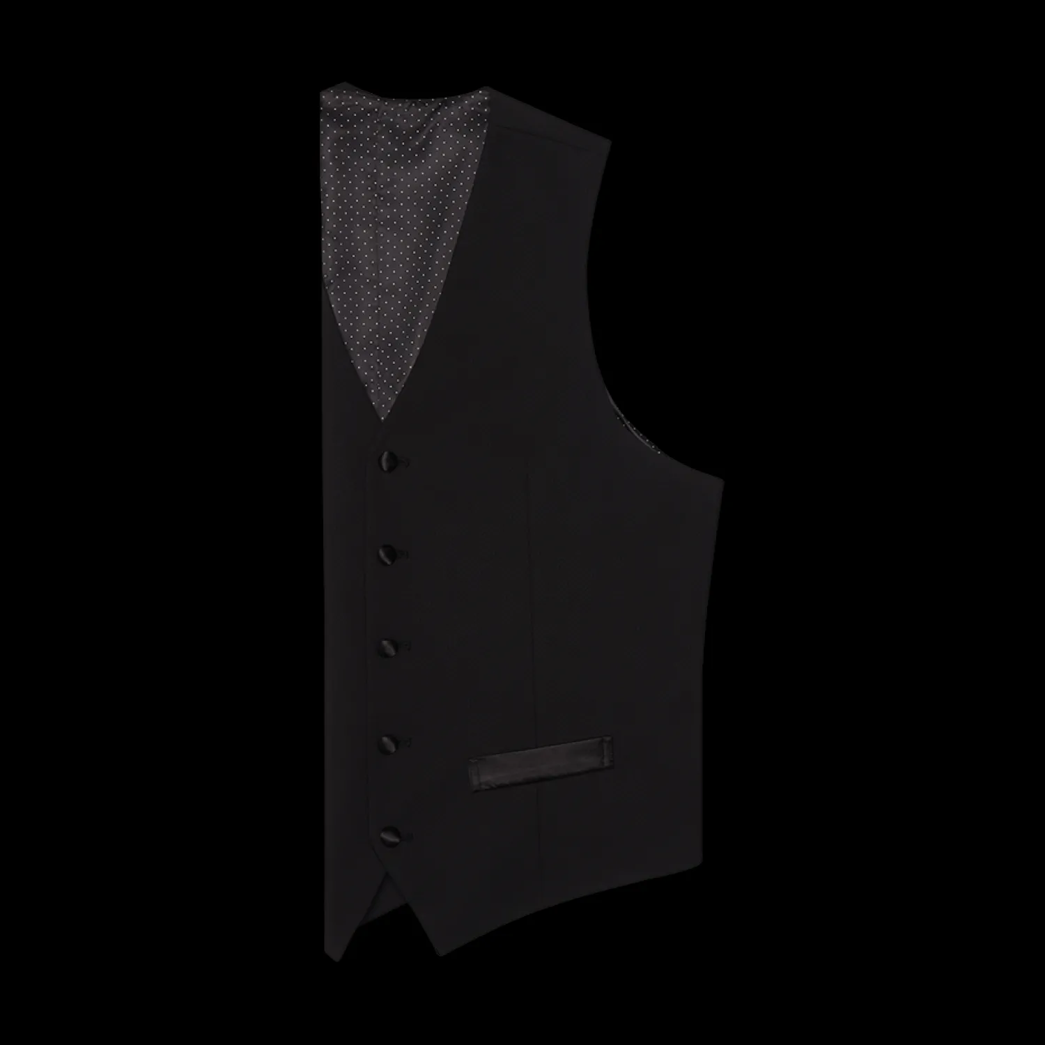 The Black Tux Vests*Stretch Wool Black Tuxedo Vest