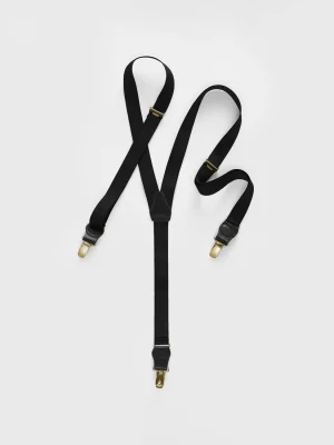 The Black Tux Accessories*Suspenders with Gold Clips