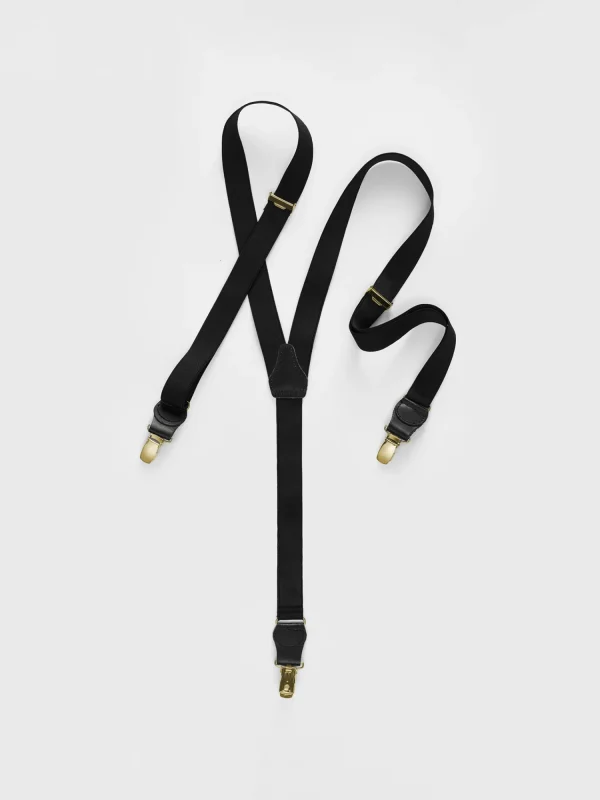 The Black Tux Accessories*Suspenders with Gold Clips