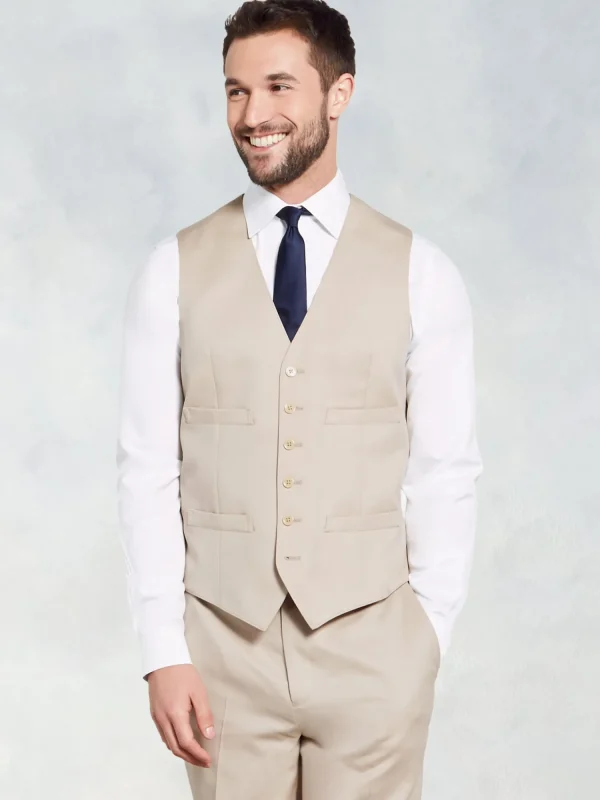 The Black Tux Vests*Tan Suit Vest