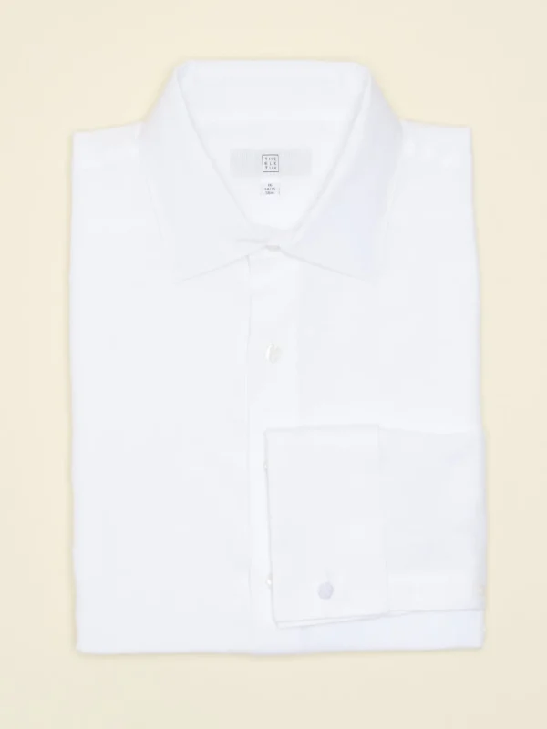 The Black Tux Shirts*White Linen Dress Shirt