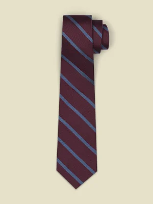 The Black Tux Neckwear*Wine Stripe Necktie