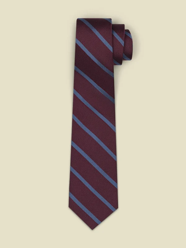 The Black Tux Neckwear*Wine Stripe Necktie