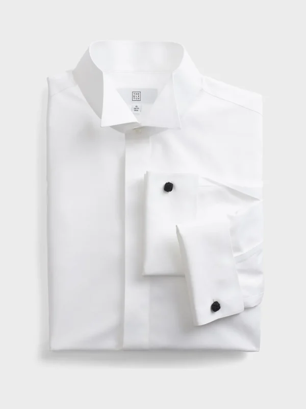 The Black Tux Shirts*Wing Collar Fly-Front Dress Shirt